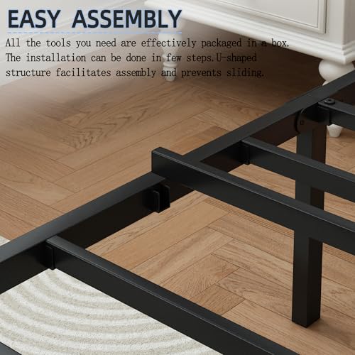 Full Size Bed Frame with Headboard and Footboard, view 6