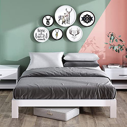 Arnav Metal Platform Bed Frame, Wood Slat Support, No Box Spring Needed, view 4