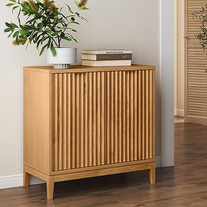 Nathan James Jasper Wood Modern Sideboard Accent Storage Cabinet with Fluted, view 2