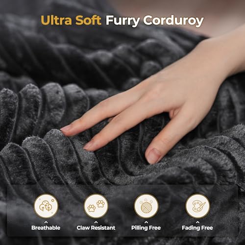 Modular Sectional Sofa,7 Pieces Sectional Couches for Living Room,131X66 U Shaped Cloud Couch with Ottoman Chaise Set(Black Velvet Corduroy)