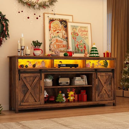 70" LED Farmhouse TV Stand for 80/75/70 Inch TVs, view 4