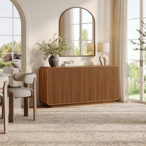 64" Fluted Sideboard Buffet Cabinet with Storage, view 6