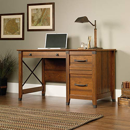 Carson Forge Vintage Rustic Computer Desk for Home Office with Drawers, in Washington Cherry; L: 53.19" x W: 22.64" x H: 29.80"