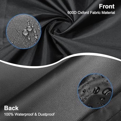 Folding Mattress Bag - 600D Oxford Cloth Heavy Duty Carry Case for Tri-Fold Guest Bed Mattress (Fits 6" Queen Mattress, Black)