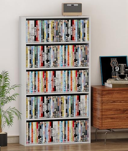 DVD Storage Rack Media Tower, 5 Tier Organizer Shelf for CDs, view 2