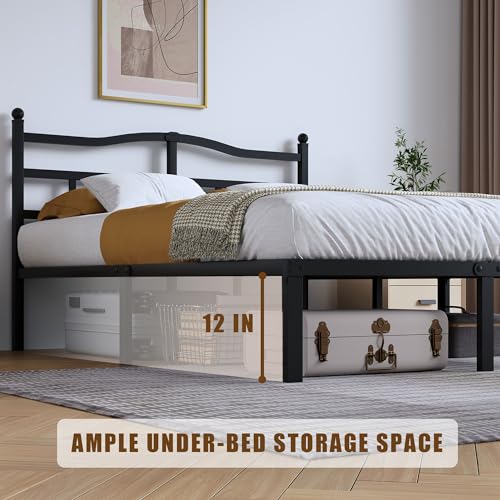 Metal Bed Frame with Headboard, view 6