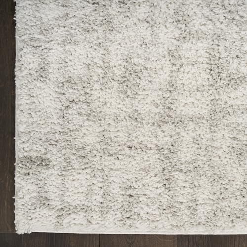 Home Modern Shag Ivory Grey 7'10" x 9'10" Area Rug - Easy Clean, Non Shedding, Bed Room, Living Room, Dining Room, Kitchen (8' x 10')