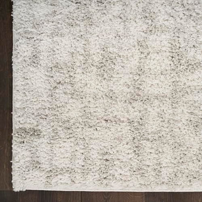 Home Modern Shag Ivory Grey 7'10" x 9'10" Area Rug - Easy Clean, Non Shedding, Bed Room, Living Room, Dining Room, Kitchen (8' x 10')