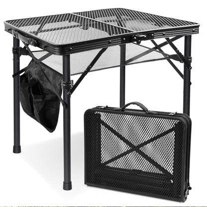 Folding Picnic Table for Grill Outdoor Camping Table with Portable Mesh Bag, Compact & Foldable for Easy Storage - Great for Picnic, Garden, Patio, Dining, BBQ, Party, Market 2Ft