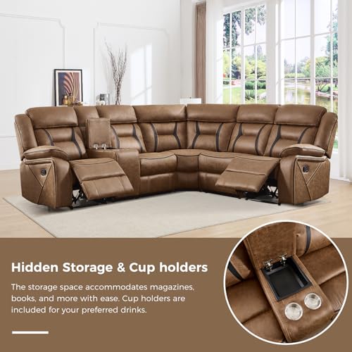Manual Reclining Sectional Sofa for Living Room, view 5