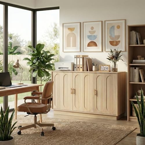 46.6" Modern 3 Door Storage Cabinet, view 6