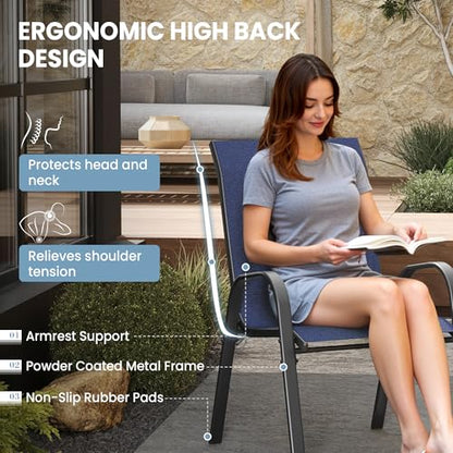 Patio Dining Chairs Set of 4, view 6