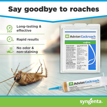 advion 383920 4 Tubes and 4 Plungers Cockroach German Roach Pest Control Inse, view 3