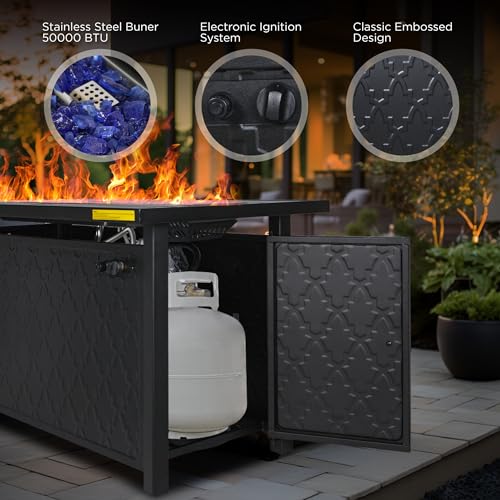 8 PCS Patio Furniture Set with Fire Pit Table,Metal Outdoor Furniture with 1 x 3-Seat Bench Sofa, 2 x Swivel Sofa Chairs, 2 x Leg Chair & 2 x Ottoman, Modern Patio Set, Grey