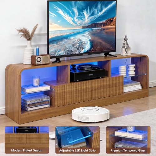 63'' Mid Century Modern TV Stand for 55 60 65 70 Inch TVs, view 7