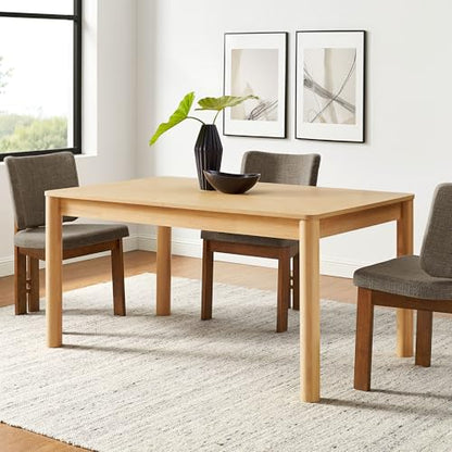 Alba Extendable Dining Table Solid Wood Oak Finish Modern Kitchen Room Entertaining Home Furniture Quality Stylish Elegant Durable Refined Versatile Contemporary