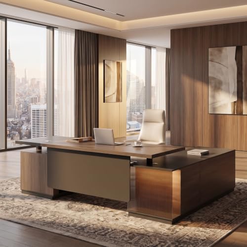 Reversible 83.6" L-Shaped Electric Executive Standing Desk, view 2