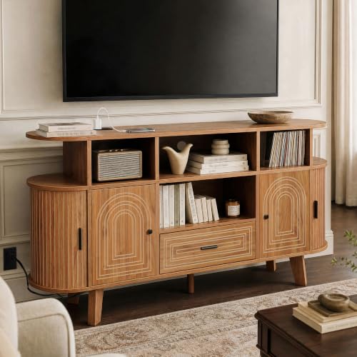 TV Stand for TVs up to 65 Inches with Charging Station, view 2
