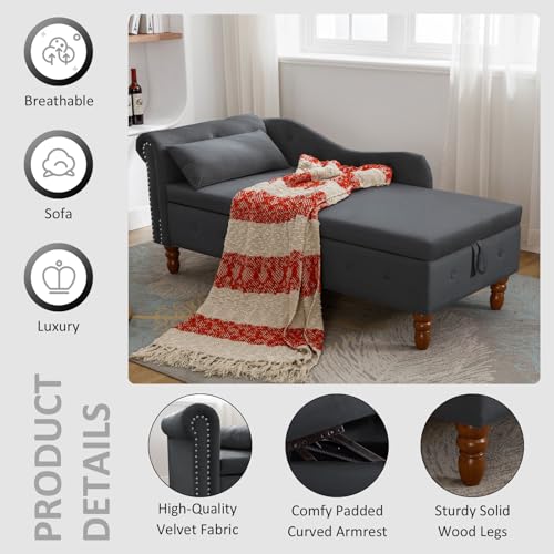 Chaise Lounge Indoor with Storage, view 4