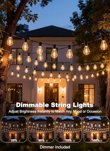 200FT Outdoor String Lights Waterproof, 76+2 Shatterproof S11 LED Bulbs, view 5