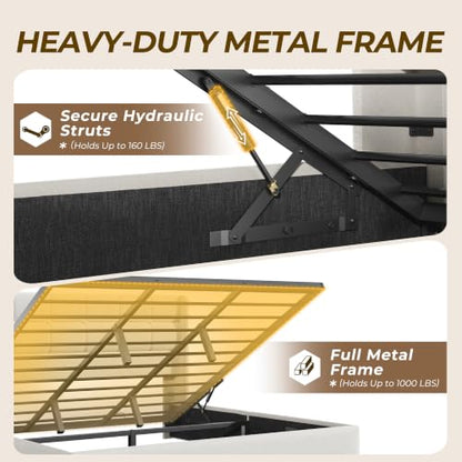 King Size Lift Up Storage Bed Frame, view 7