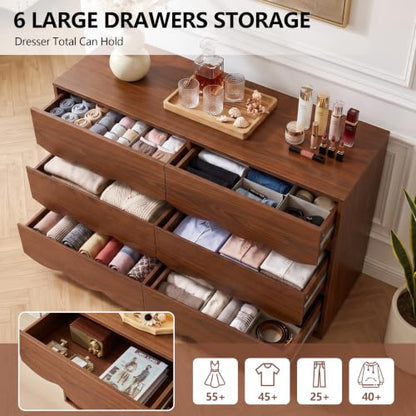 6 Drawer Dresser for Bedroom, view 6
