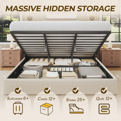 King Size Lift Up Storage Bed Frame, view 4