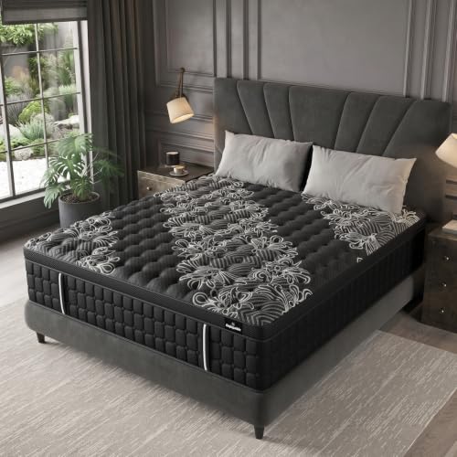 Queen Mattress 14 Inch Hybrid, Cooling-Gel Foam & Pocket Springs, view 2