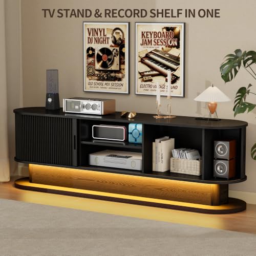 70" Fluted TV Stand with Power Outlet for TVs up to 80", view 7