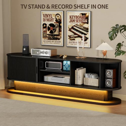 70" Fluted TV Stand with Power Outlet for TVs up to 80", view 7