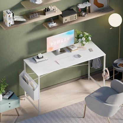 47 Inch Computer Desk for Small Spaces with Storage Bag, view 3