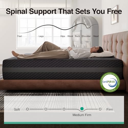14 Inch King Size Gel Memory Foam Mattress for Body Contouring, view 5