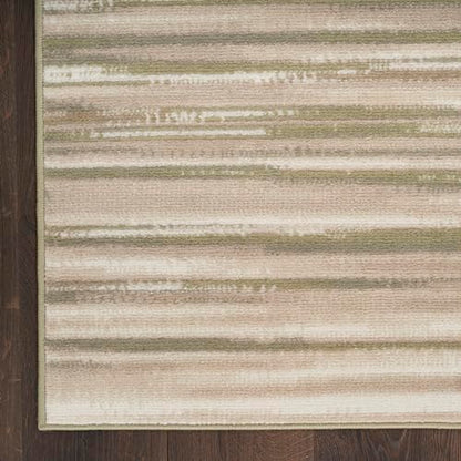 Home Jubilant Green Ivory 2' x 4' Area Rug - Easy Clean, Non Shedding, Bed Room, Living Room, Dining Room, Kitchen (2' x 4')