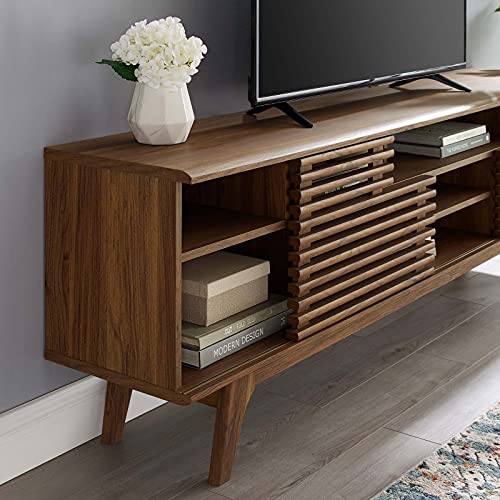 Render 71" Mid-Century Modern Low Profile Media Console TV Stand, 71 Inch, view 3