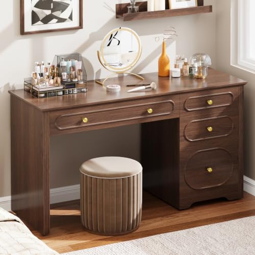 Executive Desk 47" with 3 Storage Drawers & A File Drawer, Walunt, view 2