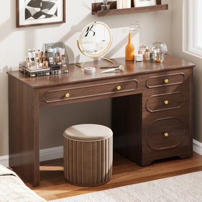 Executive Desk 47" with 3 Storage Drawers & A File Drawer, Walunt, view 2