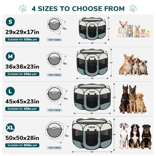 Dog Playpen, Portable Cat Playpen Crate Indoor for Dogs Cats Rabbits, view 3