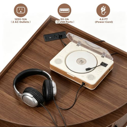 Corner Record Player Stand,Turntable Stand Table Stereo Cabinet, view 7