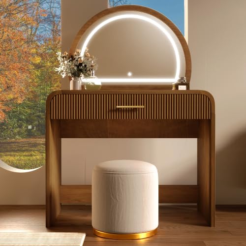 Majnesvon Elegant Espresso Makeup Vanity, view 3