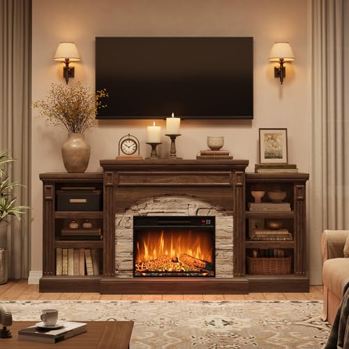 Fireplace TV Stand with Remote and 3D Flame, view 2