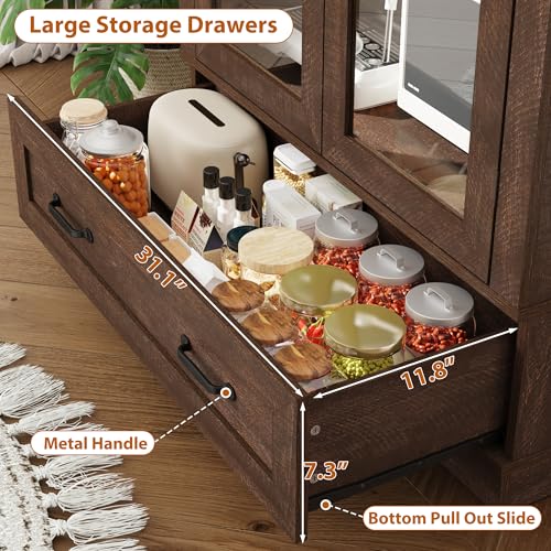 75" Tall Arched Kitchen Pantry Cabinet w Load-Bearing Steel Pipe, view 7