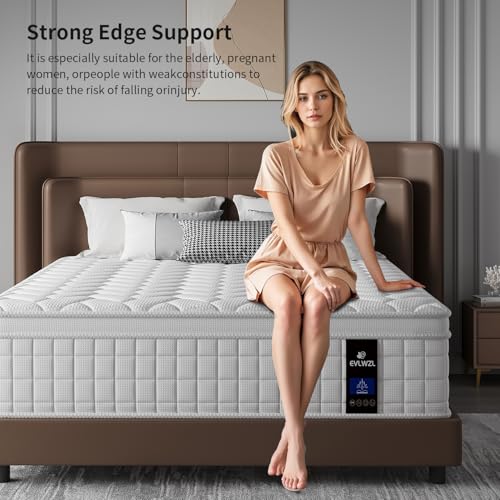 Twin Mattress, 14 Inch Twin Size Mattress in a Box with Memory Foam Hybrid, view 7