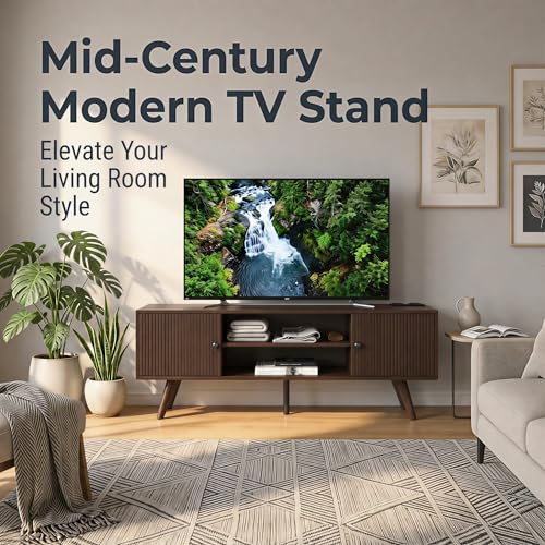 55" Mid Century Modern TV Stand for TVs Up to 60 Inch, view 7