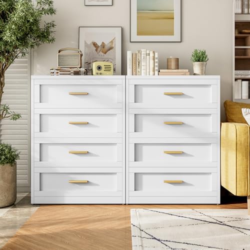 Metal Versatile 4-Drawer Dresser Cabinet - Waterproof, Rust-Proof, Easy Assembly for Bedroom, Office, Living Room, Entryway Furniture
