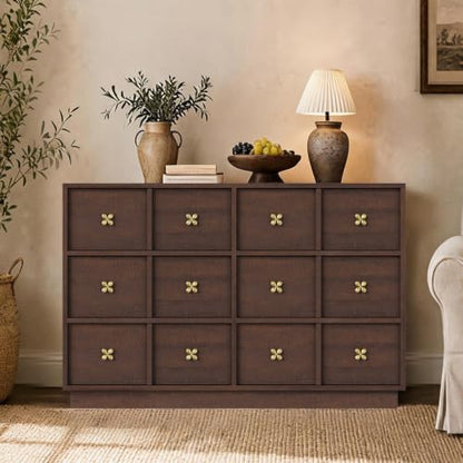 47in Wide Wooden Dresser for Bedroom，6-Drawer Chest of Drawers, view 4