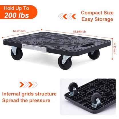 80854 Furniture Movers Dolly With Wheels - 200 lb. Capacity