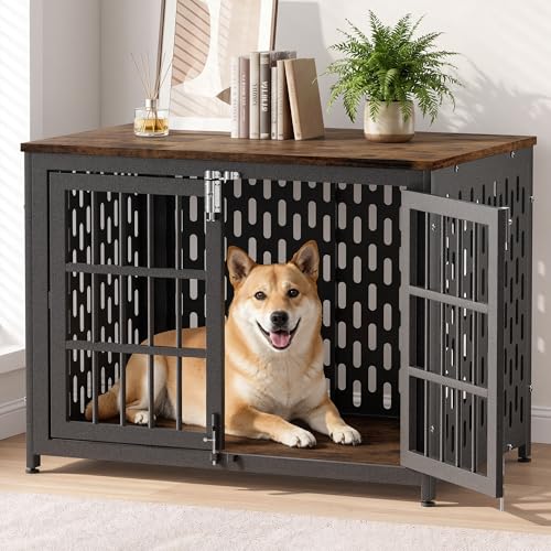 Indestructible 38 Inch Dog Crate Chew Proof Indoor Kennel, 4 Strong Locks, view 2