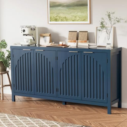 58“ Fluted Sideboard Buffet Cabinet with Storage, view 2