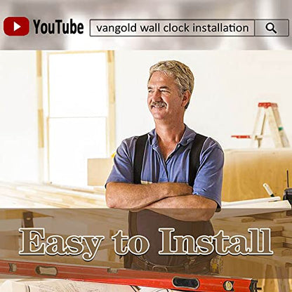Frameless Wall Clock, 3D Modern Trend Wall Clocks for Living Room Decor, DIY Large Wall Clock Easy to Install Silent and Size Adjustable, Suitable for Kitchen, Farmhouse, Bedroom (Red)