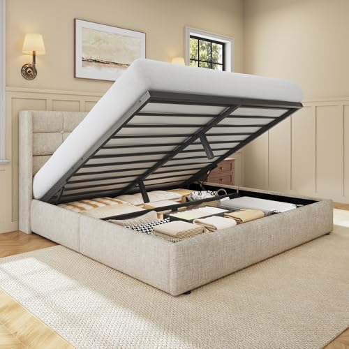 Queen Size Lift Up Storage Bed Frame, view 2